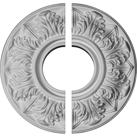 Ekena Millwork Whitman Ceiling Medallion, Two Piece (For Canopies up to 5 1/2"), 13"OD x 1 3/8"P CM13WH2-05500